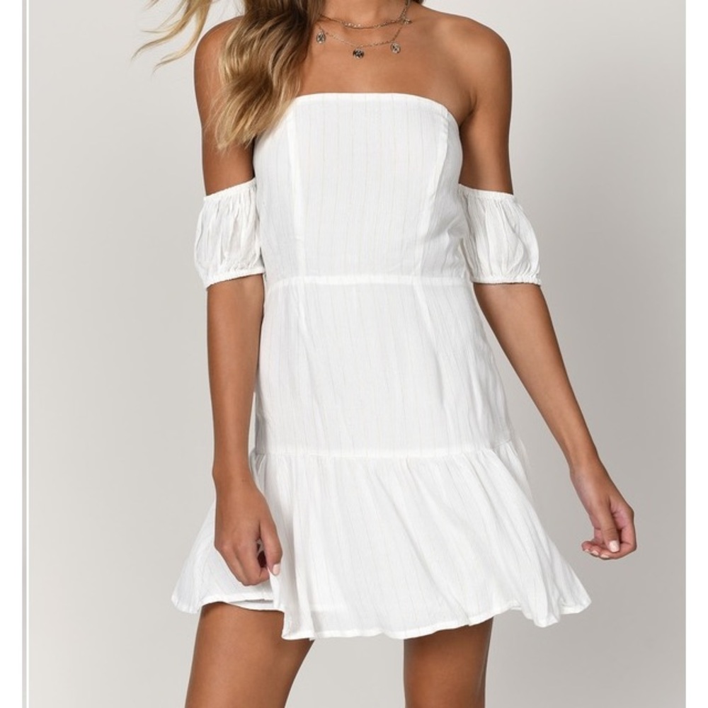 Tobi Off the Shoulder Skater Dress